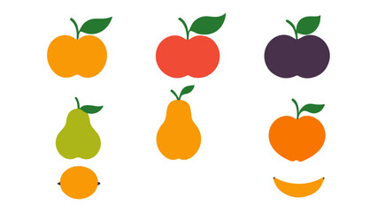 set of fruits 