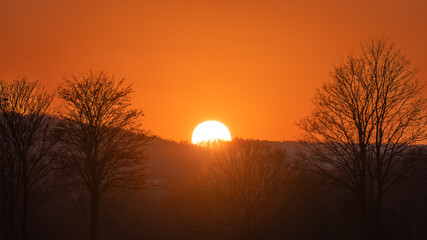 Sonnenuntergang im Winter 