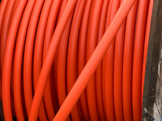 A pipe made of high density polyethylene PE - HD.