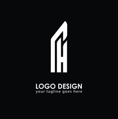 NH NH Logo Design, Creative Minimal Letter NH NH Monogram