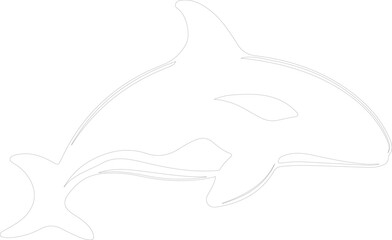 Obraz premium orca outline