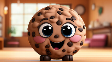 3d cartoon cookie character