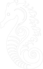 seahorse outline