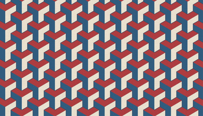 retro pop geometric abstract seamless pattern, vector graphic resources, 16:9 widescreen wallpaper / backdrop	
