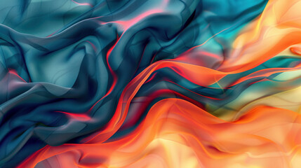 Fototapeta premium Vibrant Fabric Swirls: Created with Generative AI technology