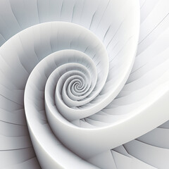 Abstract white and gray surface spiral
