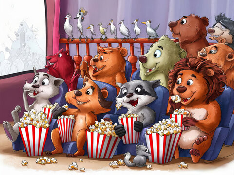 Movie night in the animal kingdom