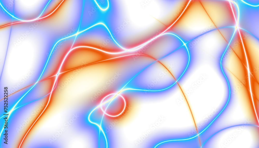 Poster energy lines with transparent gradient background. elegant rainbow colours wavy line on transparent 