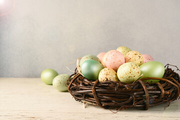 Easter background with space for text. Spring time - 752523020