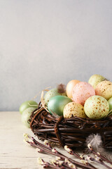 Easter background with space for text. Spring time - 752523267