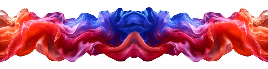 Digital illustration of flowing fabric waves, smooth and graceful movement. Pattern