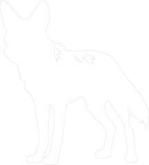 wild dog outline