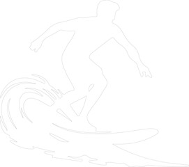 Obraz premium surfer outline