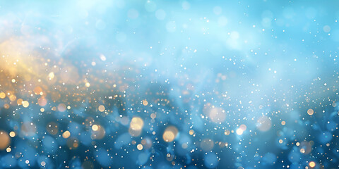 Blur snow background festive winter holiday and Christmas and new year backdrop for design element, Winter landscape with falling snow