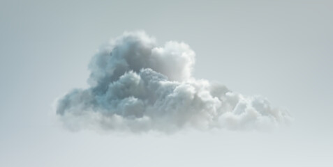 Realistic Clouds, Clear Background. Outdoor Nature Sky Scene. White Fluffy Clouds Isolated. Weather Cloudscape Design