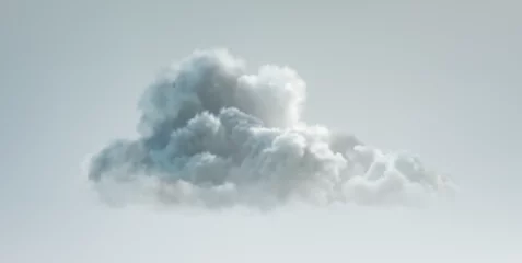 Papier Peint photo autocollant Échelle de hauteur Realistic Clouds, Clear Background. Outdoor Nature Sky Scene. White Fluffy Clouds Isolated. Weather Cloudscape Design