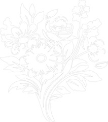 bouquet outline