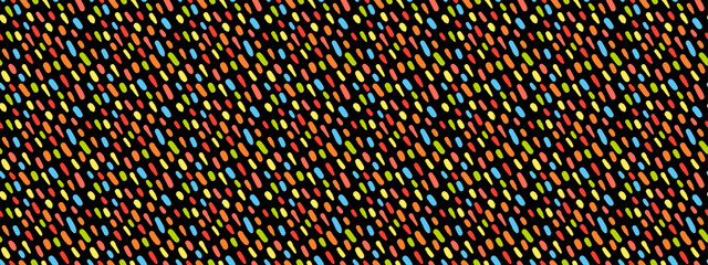 Abstract mosaic small slash dash colored seamless pattern. Vector geometric rain texture backdrop illustration. 