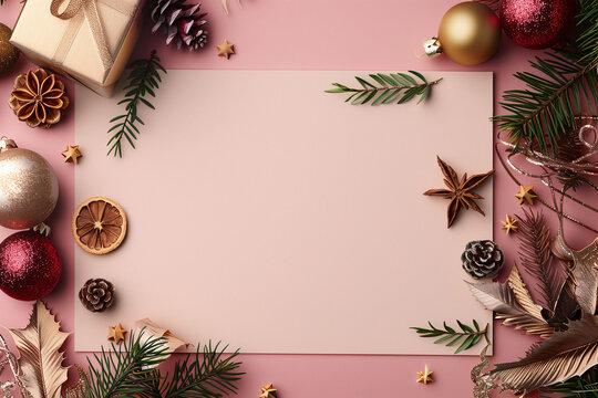 Christmas Card Frame Banner Background with text Space for Greeting or Social media Post. Merry Christmas and Happy New Year! Neo Art Cards X V 1 29