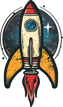 recommend clip art: Space rocket clipart illustration