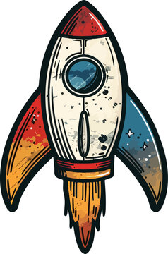 recommend clip art: Space rocket clipart illustration