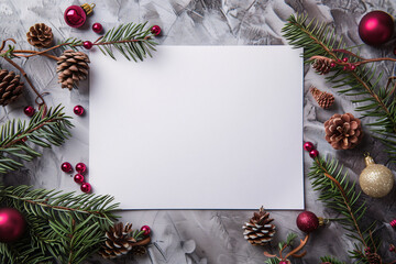 Christmas Card Frame Banner Background with text Space for Greeting or Social media Post. Merry Christmas and Happy New Year! Neo Art Cards X V 1 24