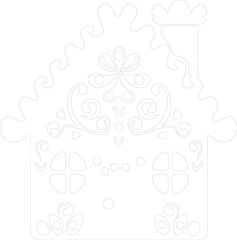 Gingerbread house outline