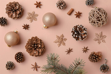 Christmas Card Frame Banner Background with text Space for Greeting or Social media Post. Merry Christmas and Happy New Year! Neo Art Cards X V 1 5