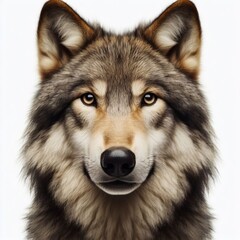 wolf isolated on white
