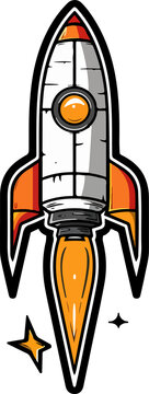 recommend clip art: Space rocket clipart illustration