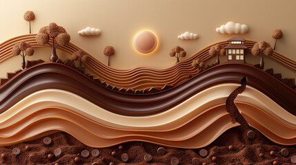A Chocolate World Background art representation