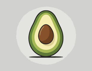 Vector isolated avocado
