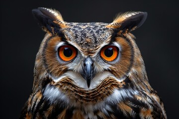 detailed portrait of an eagle owl