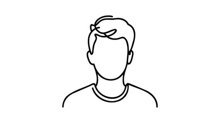 User Icon in trendy flat style isolated on grey background.