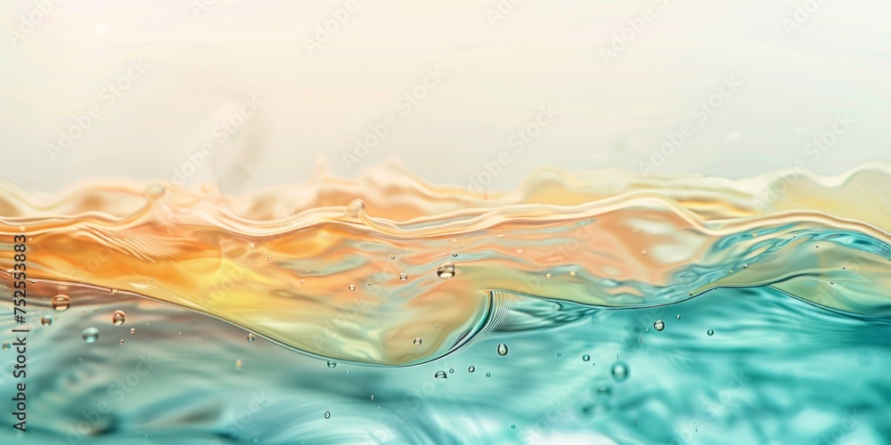 Poster some colorful watery images and color blurred generative ai