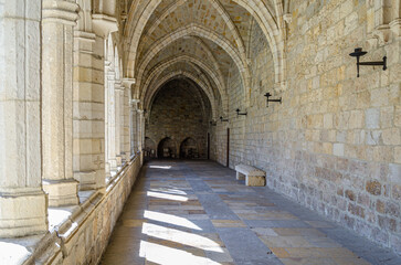 Cloister of the Gothic Cathedral of the Assumption of Our Lady in Santander, Spain