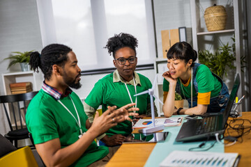 Activist making environment marketing plan.