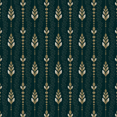 Background with gold ornament.Seamless pattern with gold ornaments on a colored background.