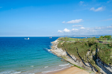 Fototapeta na wymiar Coastline of Santander, Cantabria, northern Spain