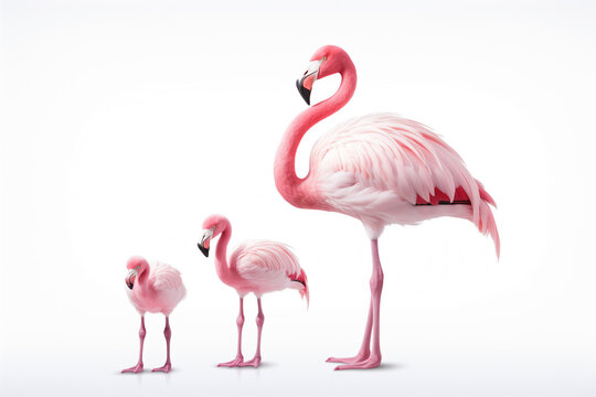 pink flamingo isolated on white © Stefano