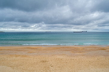 View of a beach in Santander, northern Spain
