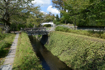 哲学の道　琵琶湖疏水　京都市左京区