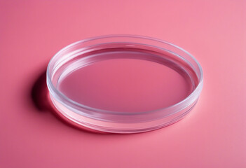 Empty round petri dish or glass slide on pink background Mockup for cosmetic or scientific product s (1).jpg