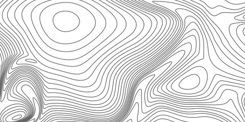 Landscape geodesy topographic map background. Grey topographic lines. Texture of  lines....