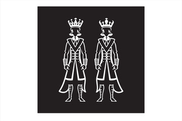 silhouettes of kings