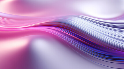 Dynamic, flowing abstract background with wavy lines in shades of pink, purple, and blue