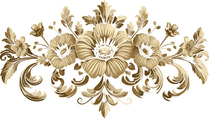 Baroque Floral Scrolls, baroque style, scrollwork, luxurious floral design vector illustration background