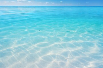 Clear Blue Water Surface as Tropical Beach Water Background Scene