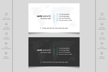 Modern and professional vector business card template