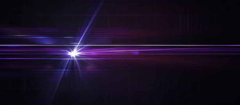 purple and blue beams of bright laser light